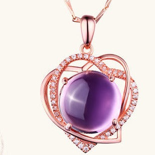 Hibiscus Stone Gem Pendant