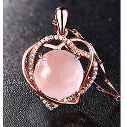 Hibiscus Stone Gem Pendant