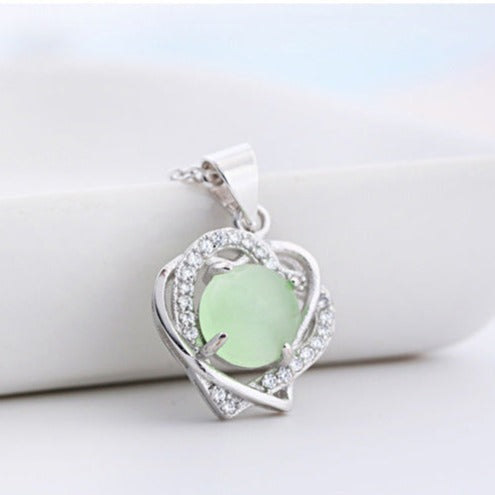 Hibiscus Stone Gem Pendant