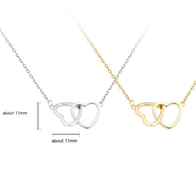 Alloy Double Heart Necklace
