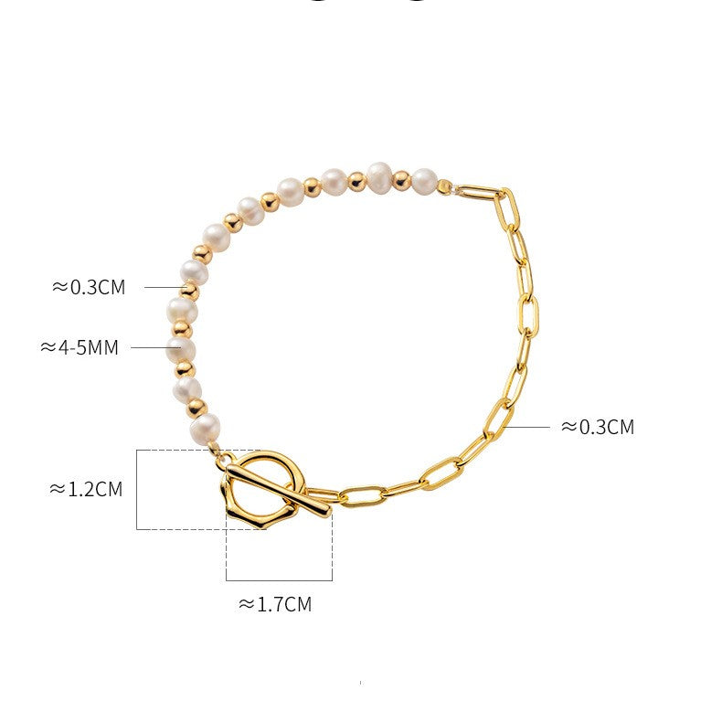 Korean-style Pearl Stitching Bracelet