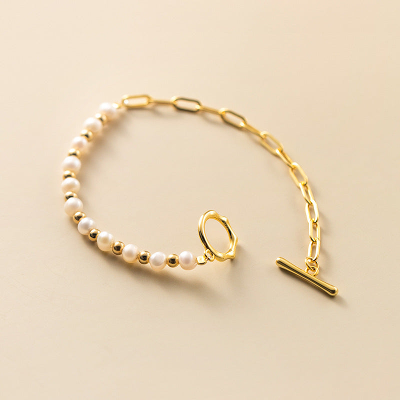 Korean-style Pearl Stitching Bracelet