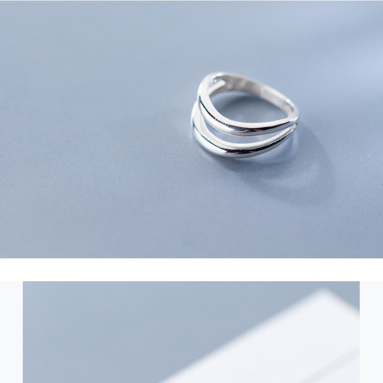 Korean Style Double Line Ring