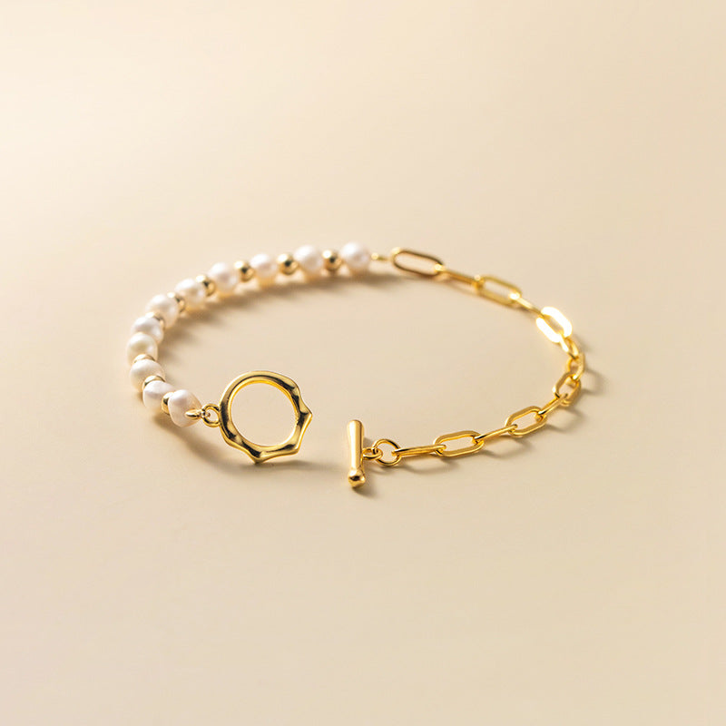 Korean-style Pearl Stitching Bracelet