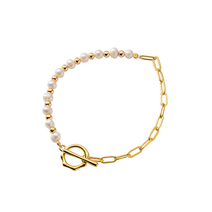 Korean-style Pearl Stitching Bracelet