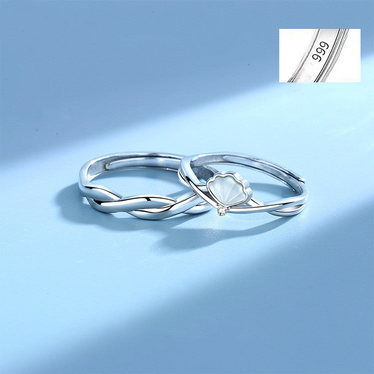 Creative Shellfish Couple Ring